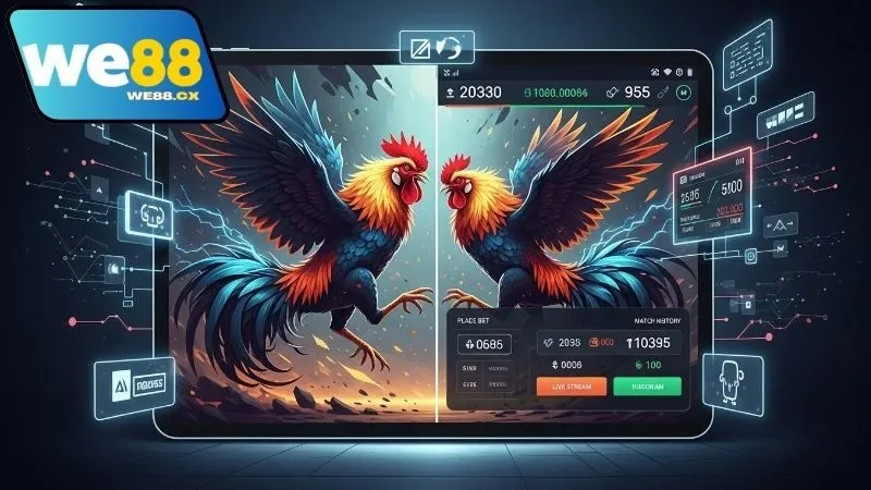 Đá gà trực tiếp 24 7 We88 - Trải nghiệm ấn tượng và lý thú! 4 Cách phân tích và đặt cược khi xem đá gà trực tiếp 24 7 We88